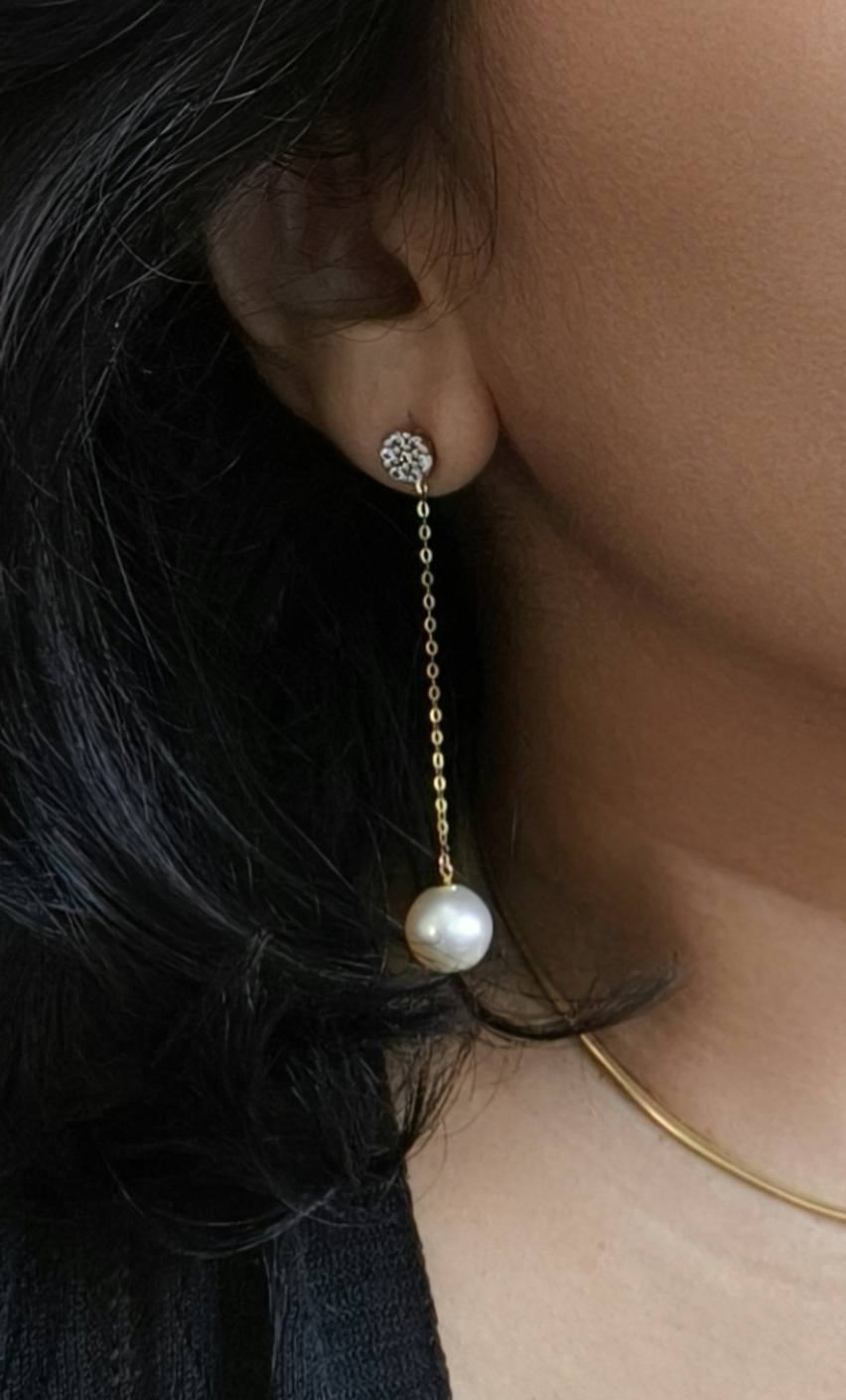 Two-Way 14 pieces of natural sparkling Diamond Earrings