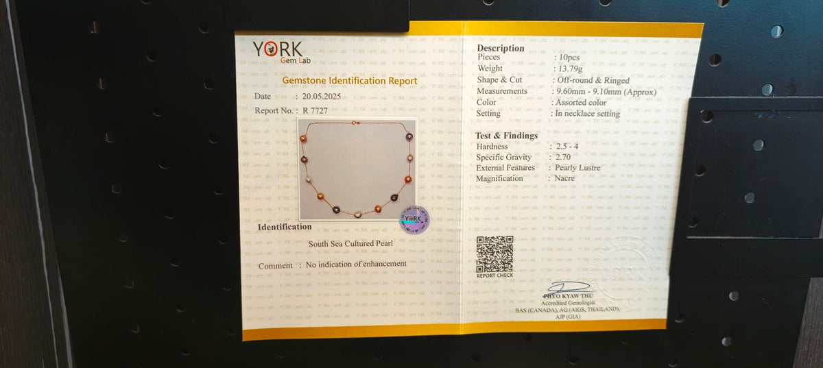 South Sea Myeik/Tahitian Cultured Pearl Necklace