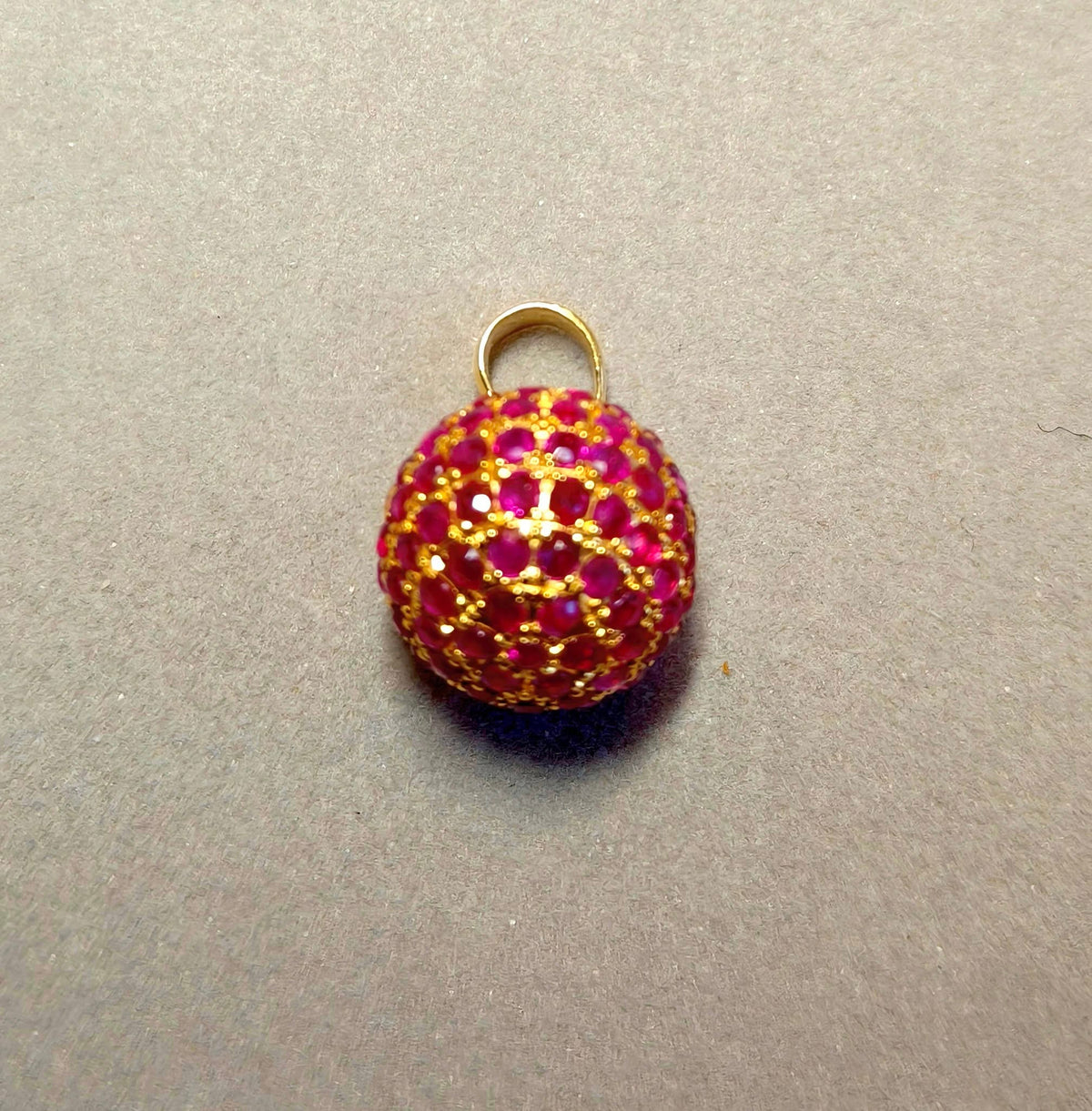 Bright Red Burmese Mogok Ruby earrings, ring, and pendant