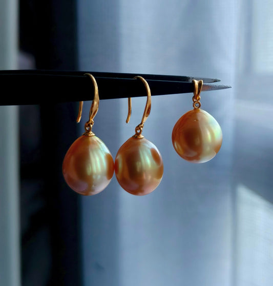 36 Ratti Gold South Sea Myiek Pearl Earrings