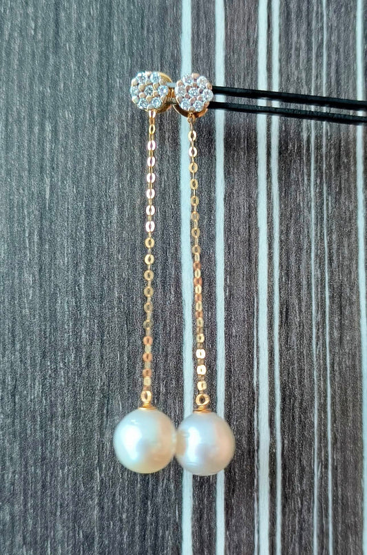 Two-Way 14 pieces of natural sparkling Diamond Earrings